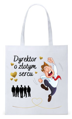 Dla Dyrektora Na Prezent Torba Eco Biała Shopper