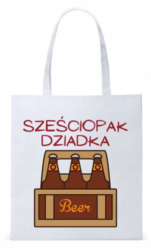 Dla Dziadka Na Prezent Torba Eco Biała Shopper