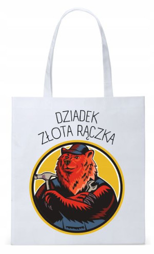 Dla Dziadka Na Prezent Torba Eco Biała Shopper