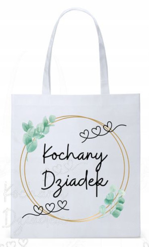 Dla Dziadka Na Prezent Torba Eco Biała Shopper