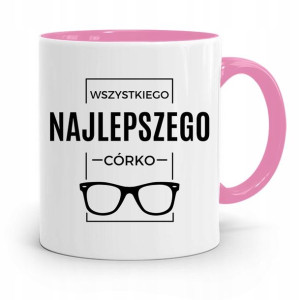 Kubek Różowy Prezent Dla Córki Najlepszego Córko