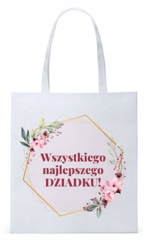 Dla Dziadka Na Prezent Torba Eco Biała Shopper