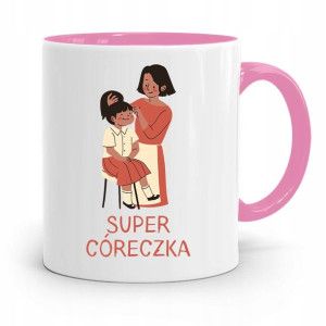 Kubek Różowy Prezent Dla Córki Super Córeczka