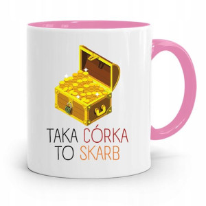 Kubek Różowy Prezent Dla Córki Taka Córka To Skarb