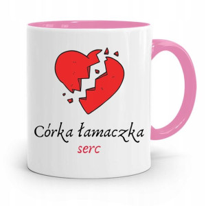 Kubek Różowy Prezent Dla Córki Łamaczka Serc
