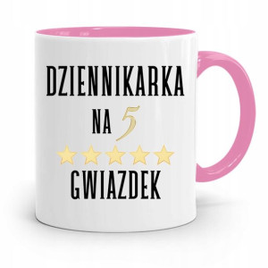 Kubek Różowy Prezent Dla Dziennikarza Reportera