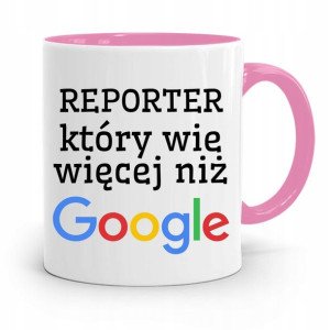 Kubek Różowy Prezent Dla Dziennikarza Reportera