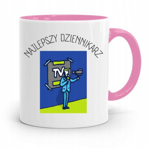 Kubek Różowy Prezent Dla Dziennikarza Reportera