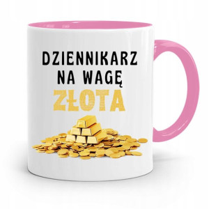 Kubek Różowy Prezent Dla Dziennikarza Reportera