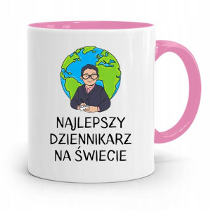 Kubek Różowy Prezent Dla Dziennikarza Reportera