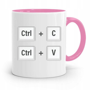 Kubek Różowy Prezent Dla Grafika Ctrl-c Ctrl-v