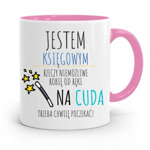 Kubek Różowy Prezent Dla Księgowej Księgowego
