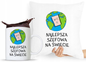 Zestaw Poduszka + Kubek Dla Szefa Szefowej Prezent