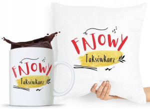 Zestaw Poduszka + Kubek Dla Taksówkarza Taryfiarza