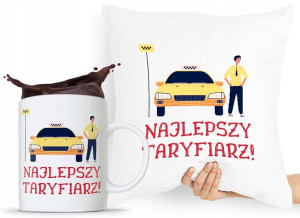 Zestaw Poduszka + Kubek Dla Taksówkarza Taryfiarza