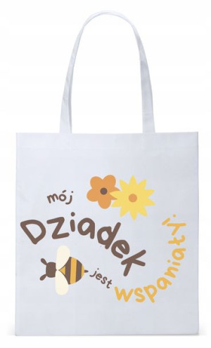 Dla Dziadka Na Prezent Torba Eco Biała Shopper