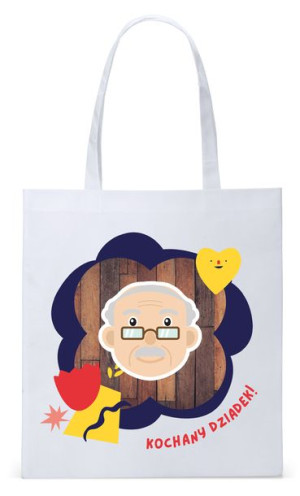 Dla Dziadka Na Prezent Torba Eco Biała Shopper
