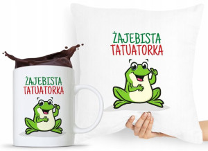 Zestaw Poduszka + Kubek Dla Tatuażysty Prezent