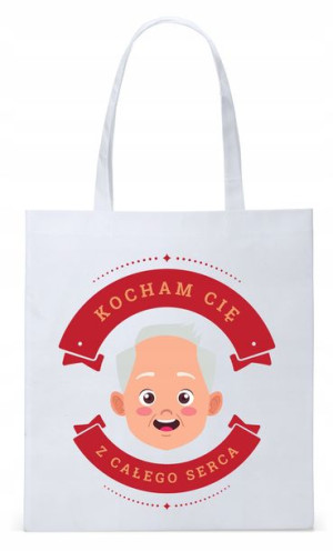 Dla Dziadka Na Prezent Torba Eco Biała Shopper