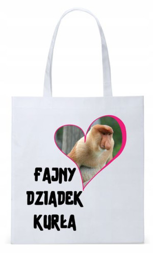Dla Dziadka Na Prezent Torba Eco Biała Shopper