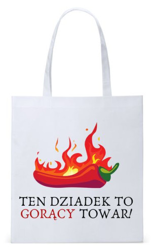 Dla Dziadka Na Prezent Torba Eco Biała Shopper
