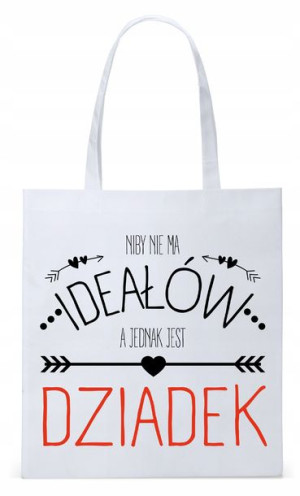 Dla Dziadka Na Prezent Torba Eco Biała Shopper