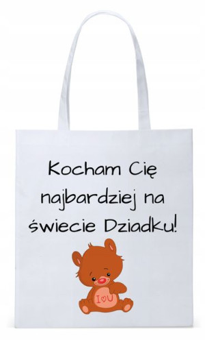 Dla Dziadka Na Prezent Torba Eco Biała Shopper