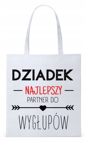 Dla Dziadka Na Prezent Torba Eco Biała Shopper