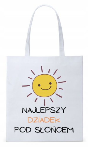 Dla Dziadka Na Prezent Torba Eco Biała Shopper