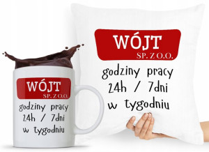 Zestaw Poduszka + Kubek Dla Wójta Prezent