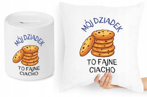 Dla Dziadka Zestaw Poduszka + Skarbonka Prezent