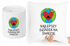Dla Dziadka Zestaw Poduszka + Skarbonka Prezent