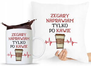 Zestaw Poduszka + Kubek Dla Zegarmistrza Prezent