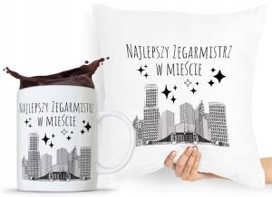 Zestaw Poduszka + Kubek Dla Zegarmistrza Prezent