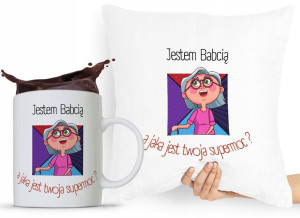 Zestaw Poduszka + Kubek Dzień Babci Dla Babci