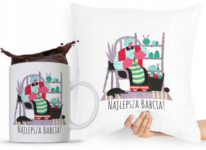 Zestaw Poduszka + Kubek Dzień Babci Dla Babci