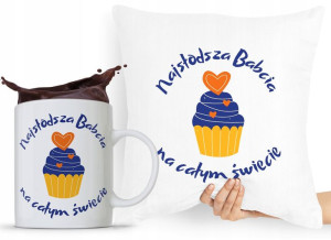 Zestaw Poduszka + Kubek Dzień Babci Dla Babci