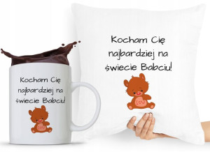 Zestaw Poduszka + Kubek Dzień Babci Dla Babci