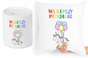 Dla Dzieci Zestaw Poduszka + Skarbonka Prezent