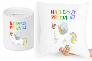 Dla Dzieci Zestaw Poduszka + Skarbonka Prezent