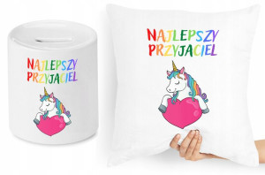 Dla Dzieci Zestaw Poduszka + Skarbonka Prezent