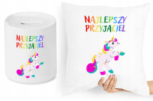 Dla Dzieci Zestaw Poduszka + Skarbonka Prezent