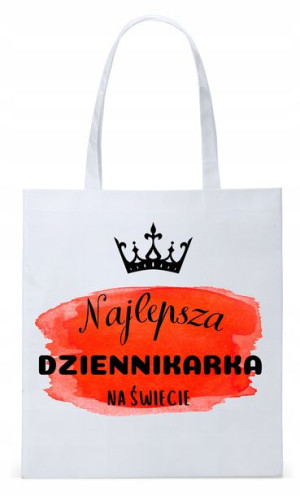 Dla Dziennikarza Prezent Torba Eco Biała Shopper