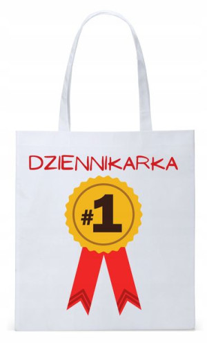 Dla Dziennikarza Prezent Torba Eco Biała Shopper
