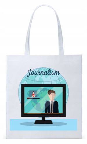 Dla Dziennikarza Prezent Torba Eco Biała Shopper