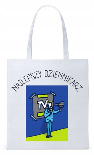 Dla Dziennikarza Prezent Torba Eco Biała Shopper