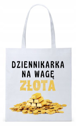 Dla Dziennikarza Prezent Torba Eco Biała Shopper
