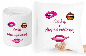 Dla Dziewczyny Zestaw Poduszka + Skarbonka Prezent
