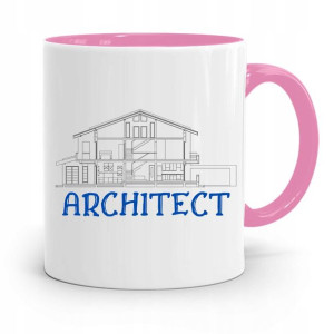 Kubek Różowy Architekta Architect Prezent