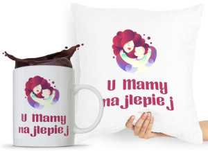 Zestaw Poduszka + Kubek Dzień Mamy Matki Prezent